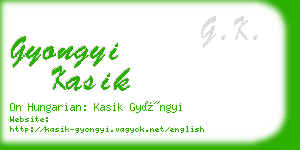 gyongyi kasik business card